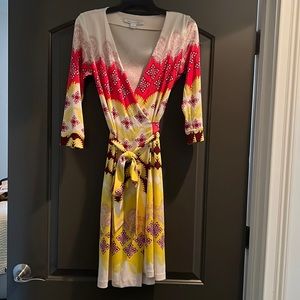 Fun, slightly used wrap dress